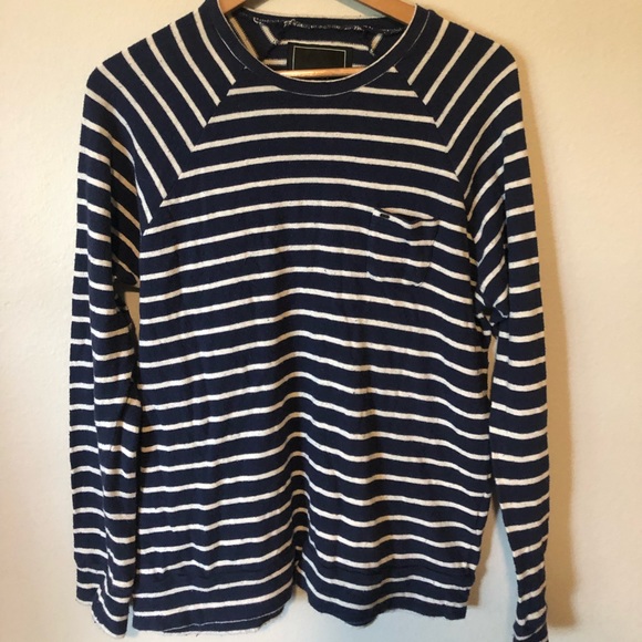 Striped Navy blue Obey sweater - Picture 1 of 3
